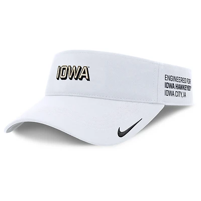 Visière ajustable Nike blanche Iowa Hawkeyes 2025 pour homme