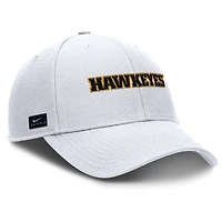 Men's Nike White Iowa Hawkeyes 2025 On-Field Rise Performance Adjustable Hat