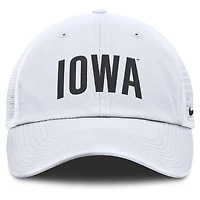 Men's Nike White Iowa Hawkeyes Club Campus Trucker Adjustable Hat