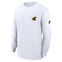 Men's Nike White Iowa Hawkeyes Legacy Max90 Pocket Long Sleeve T-Shirt