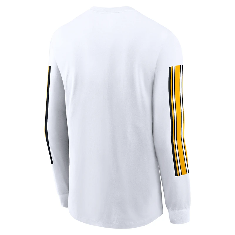 Men's Nike White Iowa Hawkeyes Local Spirit Slogan Long Sleeve T-Shirt