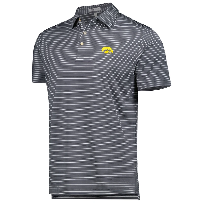 Polo en jersey Peter Millar Iowa Hawkeyes Crafty Performance gris pour homme