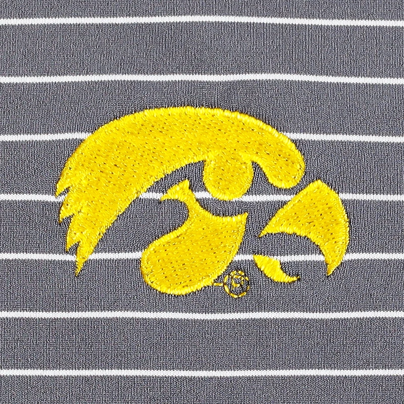 Polo en jersey Peter Millar Iowa Hawkeyes Crafty Performance gris pour homme