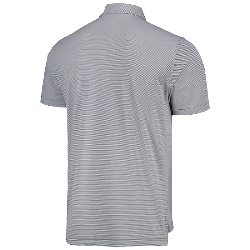 Men's Peter Millar Gray Iowa Hawkeyes Jubilee Striped Performance Jersey Polo