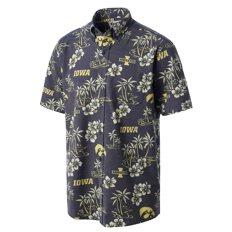 Chemise boutonnée classique noire pour homme Reyn Spooner Iowa Hawkeyes
