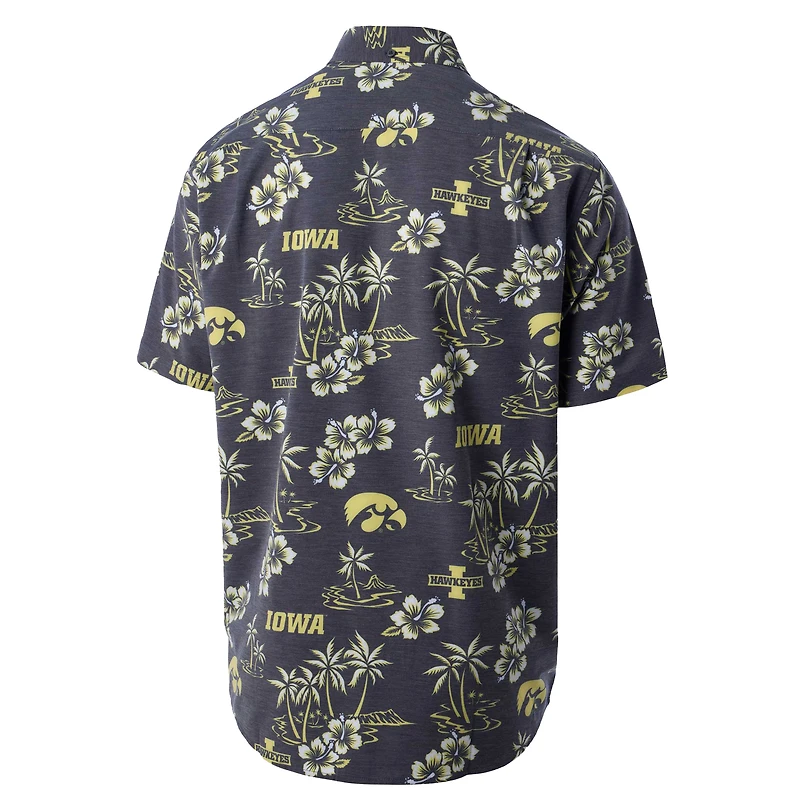 Chemise boutonnée classique noire pour homme Reyn Spooner Iowa Hawkeyes