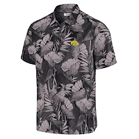 Men's Tommy Bahama Black Iowa Hawkeyes Coast Nuevo Fronds Button-Up Shirt