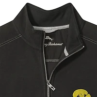 Men's Tommy Bahama Black Iowa Hawkeyes Montego Bay Half-Zip Jacket