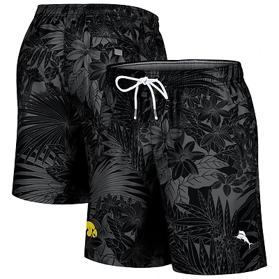 Men's Tommy Bahama Black Iowa Hawkeyes Naples Santiago Palms Board Shorts
