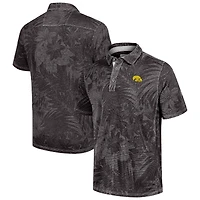 Polo Tommy Bahama noir pour homme Iowa Hawkeyes Sport Santiago Paradise