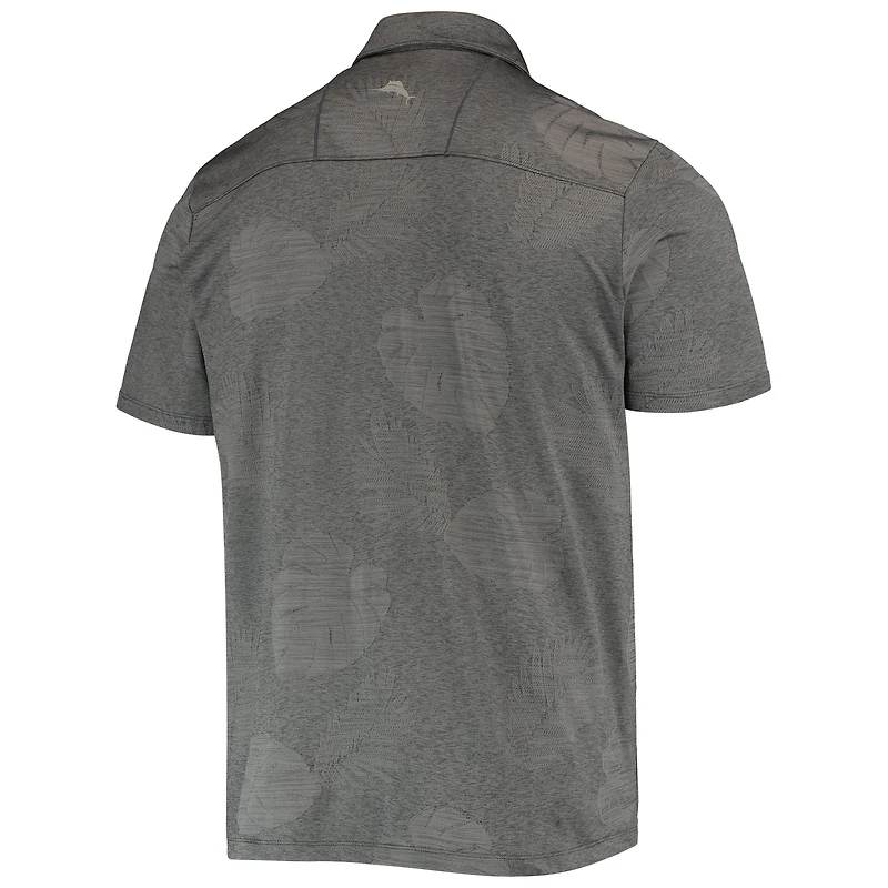 Polo Tommy Bahama anthracite Iowa Hawkeyes Palm Coast Delray Frond IslandZone pour homme