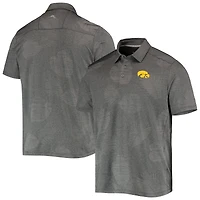 Polo Tommy Bahama anthracite Iowa Hawkeyes Palm Coast Delray Frond IslandZone pour homme