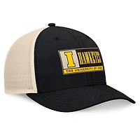 Casquette réglable Top of the World pour hommes, noir/naturel, Iowa Hawkeyes Bennett Trucker 