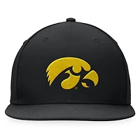 Casquette ajustée Top of the World noire des Iowa Hawkeyes pour hommes