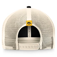 Casquette réglable Top of the World noire des Iowa Hawkeyes Refined Trucker pour hommes