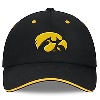 Casquette réglable Top of the World noire des Iowa Hawkeyes pour hommes