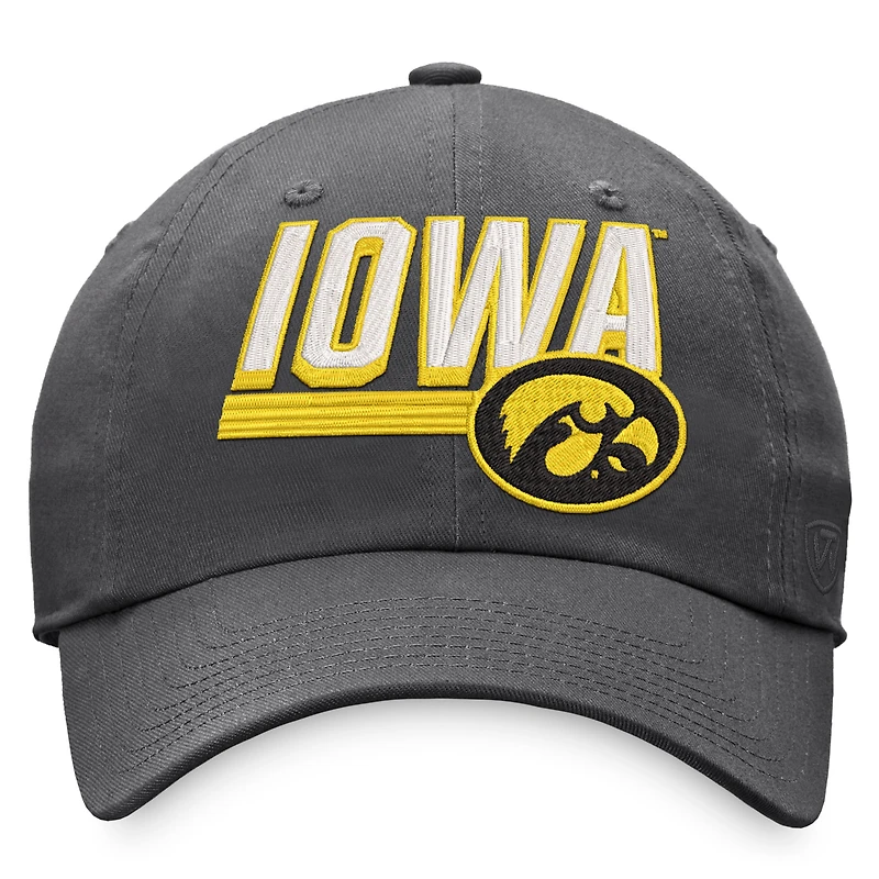 TOP IOWA CHARC NCAA TOP SLICE ADJ - CHARCOAL HATMENUST
