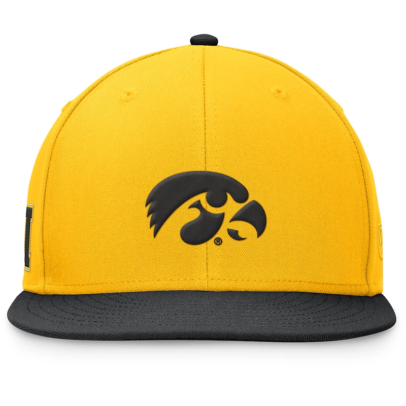 Men's Top of the World Gold/Black Iowa Hawkeyes Rally Two-Tone Fitted Hat