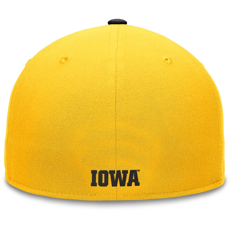 Men's Top of the World Gold/Black Iowa Hawkeyes Rally Two-Tone Fitted Hat