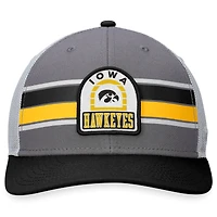 Casquette ajustable Iowa Hawkeyes Aurora Trucker Top of the World pour homme, gris/noir