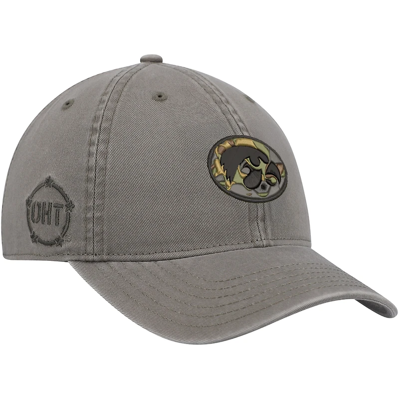 Casquette ajustable Top of the World Olive Iowa Hawkeyes OHT Military Appreciation Unit pour homme