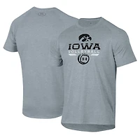 Men's Under Armour Gray Iowa Hawkeyes Volleyball Icon Raglan Performance T-Shirt