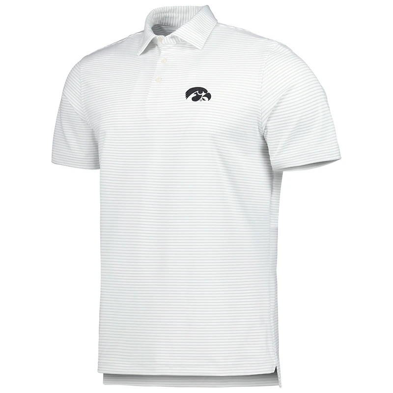 Men's Vineyard Vines White Iowa Hawkeyes Bradley Stripe Sankaty Polo