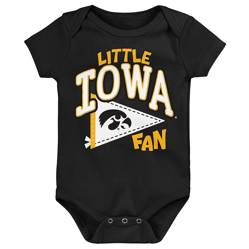 Body bébé Outerstuff noir Iowa Hawkeyes Little Banner