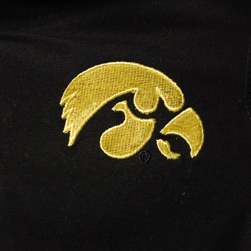 Toddler Colosseum Black/Heathered Gray Iowa Hawkeyes Poppies Hoodie and Sweatpants Set