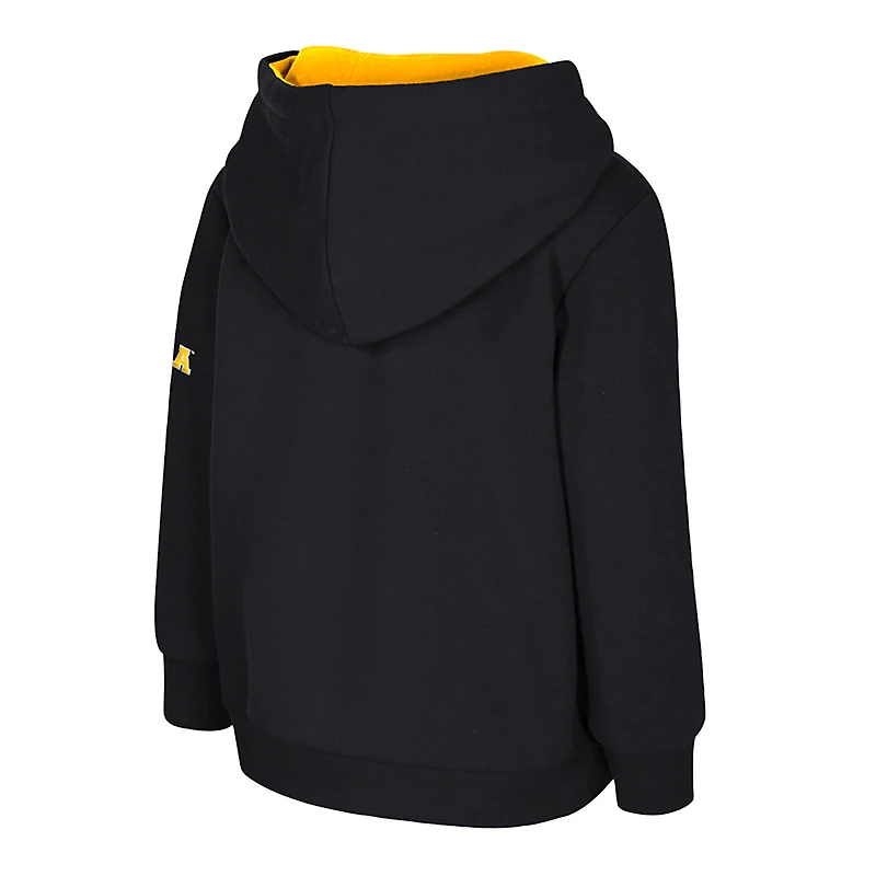 Sweat à capuche en polaire gros logo Colosseum Black Iowa Hawkeyes pour tout-petit