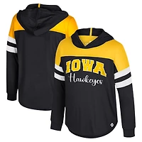 T-shirt à manches longues et capuche pour tout-petits Colosseum Black Iowa Hawkeyes Reflection