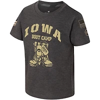 Toddler Colosseum Charcoal Iowa Hawkeyes OHT Military Appreciation Boot Camp T-Shirt
