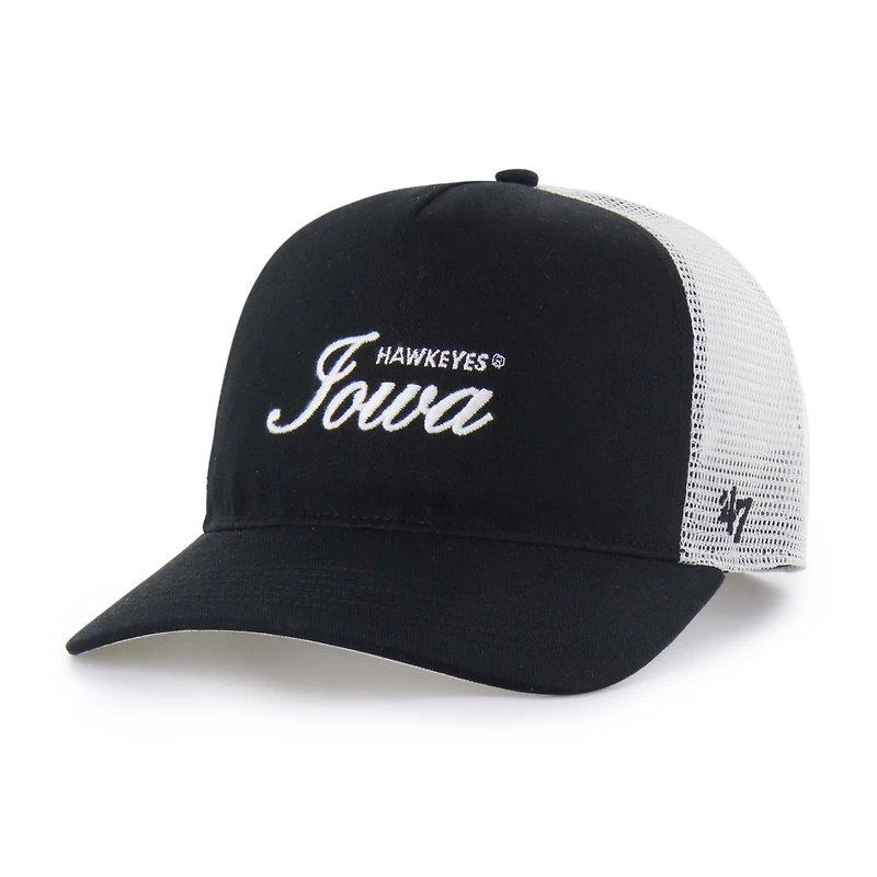 Casquette ajustable unisexe « Iowa Hawkeyes » noire « Contemporary Basics Foundation Trucker Hitch »