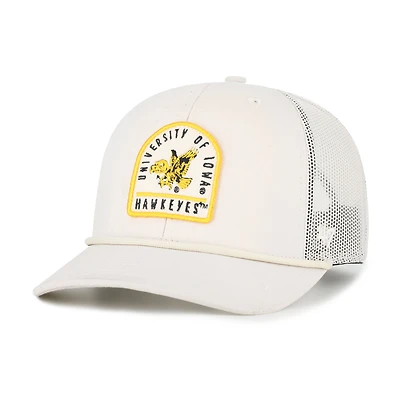 Casquette de camionneur unisexe ajustable « 47 Cream Iowa Hawkeyes Core & Inline Gravestone »
