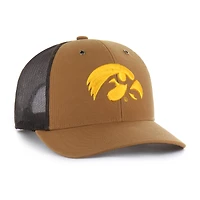 Unisex Carhartt x '47  Brown Iowa Hawkeyes Trucker Adjustable Hat