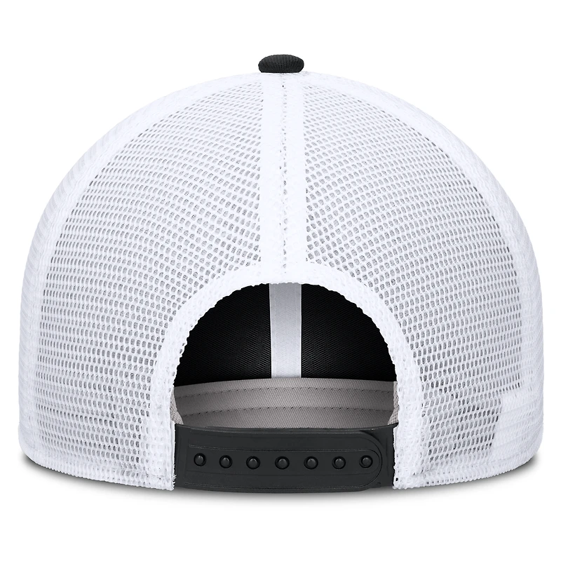 Casquette trucker unisexe Nike noire et blanche Iowa Hawkeyes Primetime Arched, ajustable