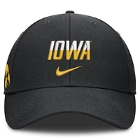 Unisex Nike Black Iowa Hawkeyes 2026 On-Field Gameday Rise Adjustable Hat