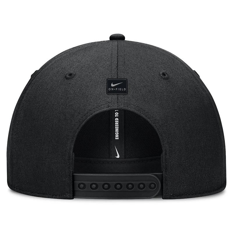 Unisex Nike Black Iowa Hawkeyes 2026 On-Field Gameday Rise Adjustable Hat