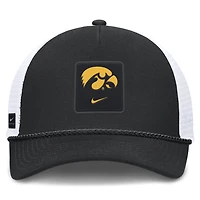 Casquette trucker unisexe Nike noire Iowa Hawkeyes 2026 On-Field Gameday Rope, ajustable