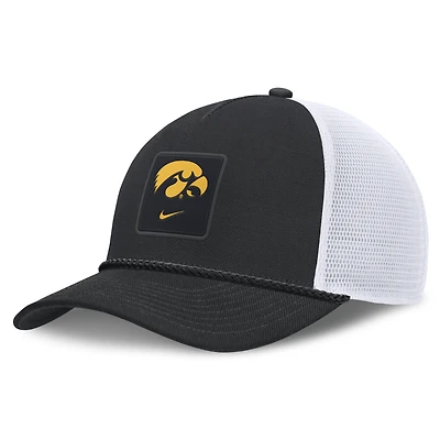 Unisex Nike Black Iowa Hawkeyes 2026 On-Field Gameday Rope Trucker Adjustable Hat