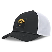 Unisex Nike Black Iowa Hawkeyes 2026 On-Field Gameday Rope Trucker Adjustable Hat