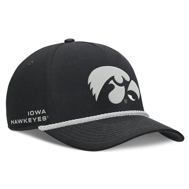 Casquette unisexe Nike noire Iowa Hawkeyes à taille ajustable