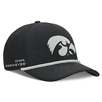 Casquette unisexe Nike noire Iowa Hawkeyes à taille ajustable