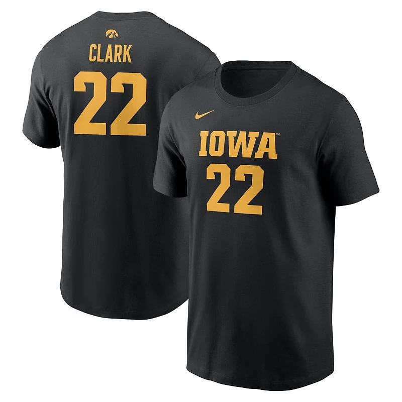Unisex Nike Caitlin Clark Gold Iowa Hawkeyes Retired Player Name & Number T-Shirt