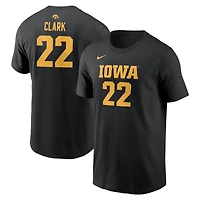 Unisex Nike Caitlin Clark Gold Iowa Hawkeyes Retired Player Name & Number T-Shirt