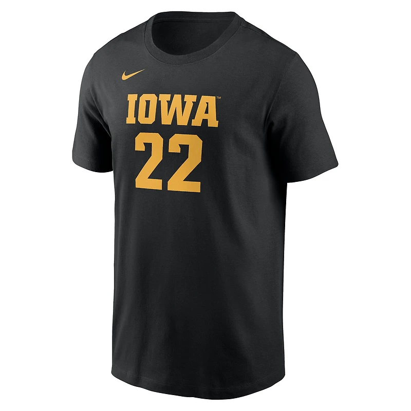 Unisex Nike Caitlin Clark Gold Iowa Hawkeyes Retired Player Name & Number T-Shirt
