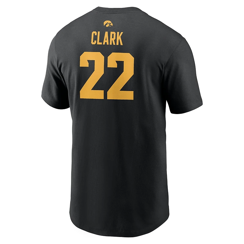 Unisex Nike Caitlin Clark Gold Iowa Hawkeyes Retired Player Name & Number T-Shirt