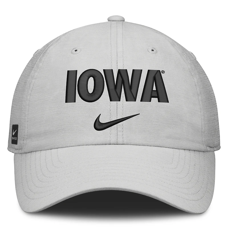 Unisex Nike Gray Iowa Hawkeyes 2026 On-Field Gameday Club Adjustable Hat