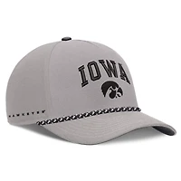 Unisex Nike Gray Iowa Hawkeyes Primetime Rise Rope Adjustable Hat