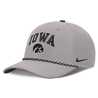 Unisex Nike Gray Iowa Hawkeyes Primetime Rise Rope Adjustable Hat